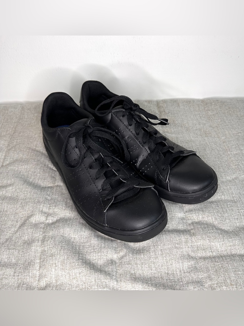 K-Swiss Men's Size 10 Court Casper Black Leather Sneakers Shoes Casual